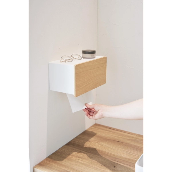 【RIN】ウォールペーパータオルディスペンサー リン 石こうボード壁対応 ナチュラル