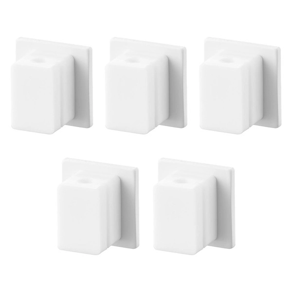 【smart】テープで貼り付けるマグネットケーブルホルダー スマート 5個組 ホワイト