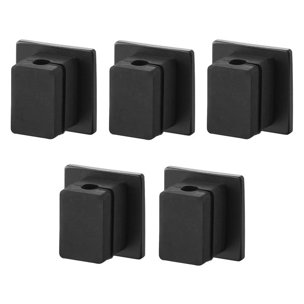 【smart】テープで貼り付けるマグネットケーブルホルダー スマート 5個組 ブラック