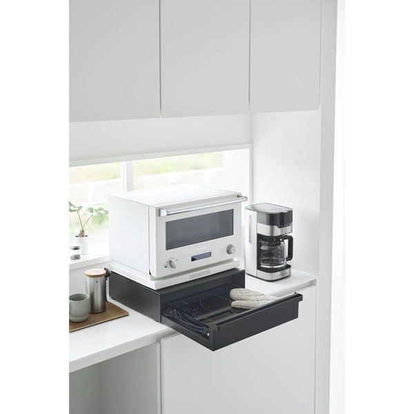 【tower】カセットコンロが入る家電下ラック タワー 1段 ブラック