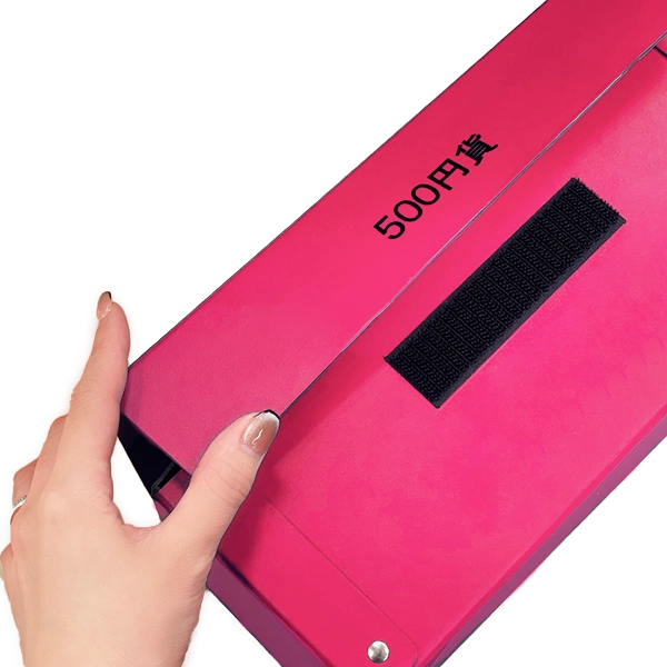 折りたたみ式コインボックス 500円 (白銅貨/桃) 10個セット: 周辺小物