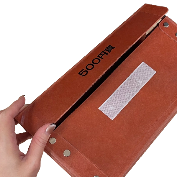 折りたたみ式コインボックス 500円 (黄銅貨/茶) 10個セット