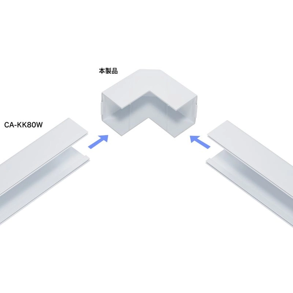 配線ダクト (内外L型・ホワイト) CA-KK80DR