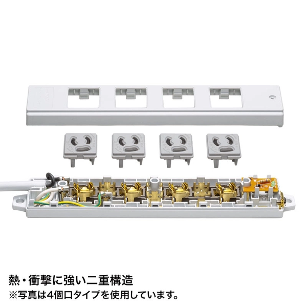 工事物件タップ (2個口・1m) TAP-KS2-1