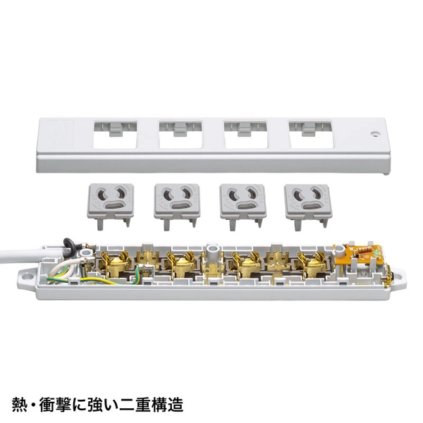 工事物件タップ (4個口・1m) TAP-KS4-1