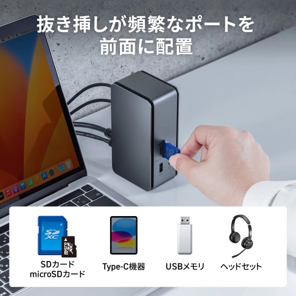 USB Type-Cドッキングステーション（HDMI×2画面出力対応） USB-CVDK12