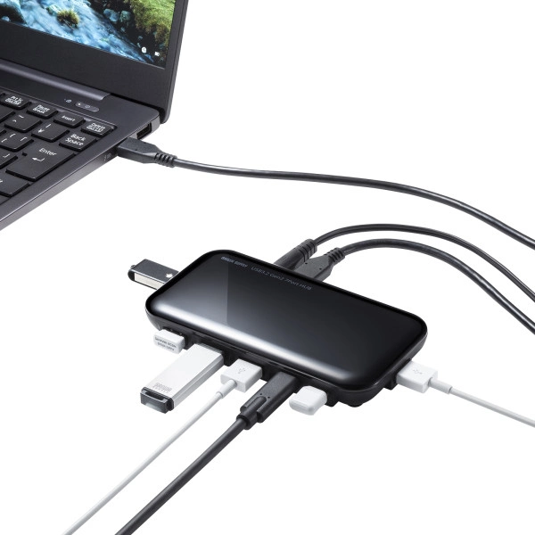 USB3.2Gen2対応 Type-C 7ポートハブ USB-3TCH38BK