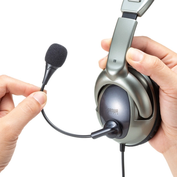 USBヘッドセット MM-HSU10GMN