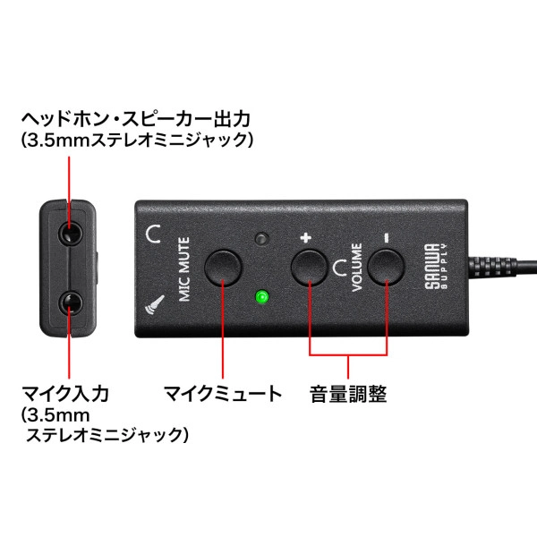 USBオーディオ変換アダプタ（Type-C） MM-ADUSBTC1