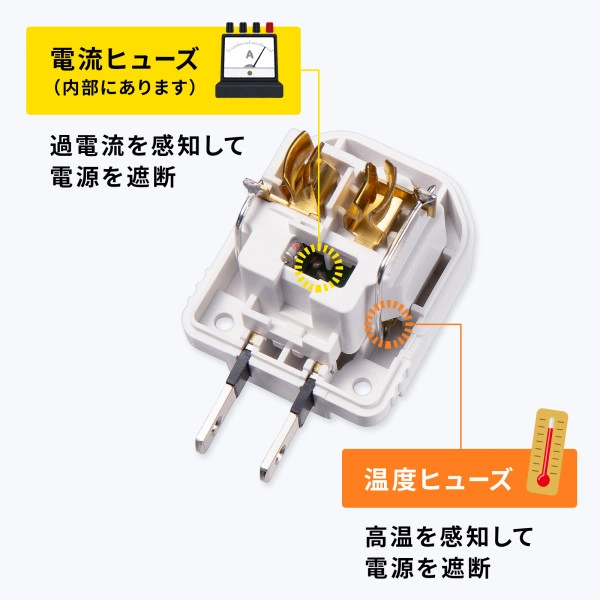 温度＆電流ヒューズ内蔵アダプタ TAP-AD16W