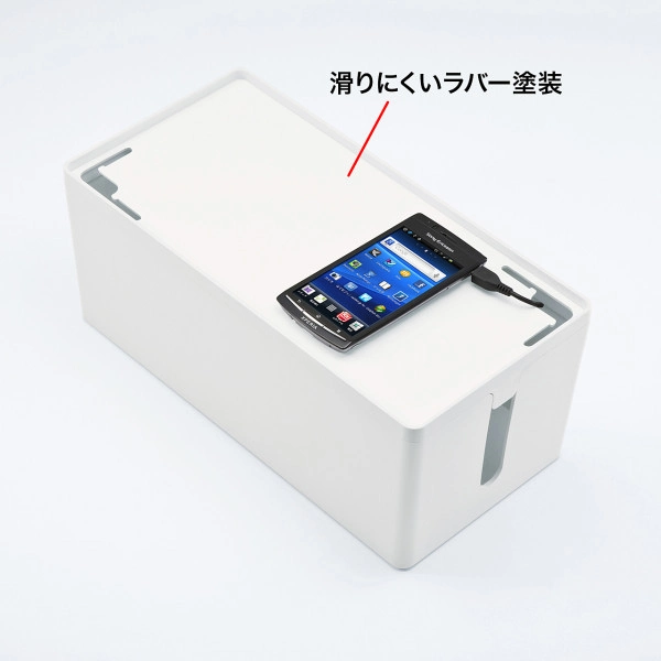 ケーブル&タップ収納ボックス(Mサイズ・ホワイト) CB-BOXP2WN2