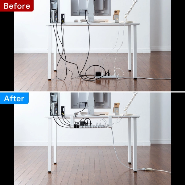 ケーブル配線トレー　ワイヤー Sサイズ　汎用タイプ　ホワイト CB-CT4W