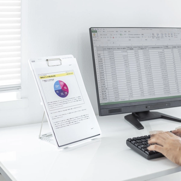 クリップ付き電子メモパッド(ホワイト) DH-320W