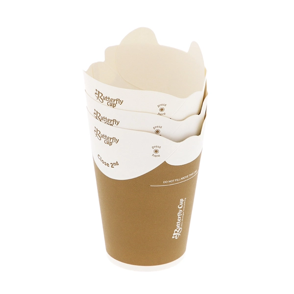 【HEIKO】バタフライカップ 6オンス ホット シングル クラフト 40個×20 (800個)