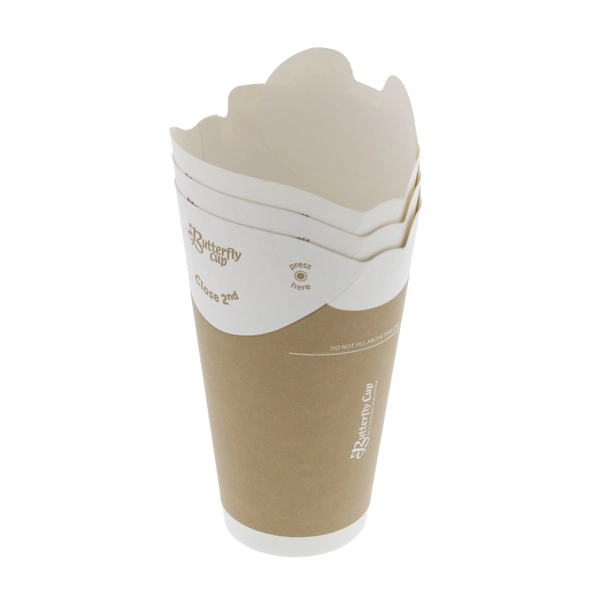 【HEIKO】バタフライカップ 12オンス ホット シングル クラフト 40個×20 (800個)
