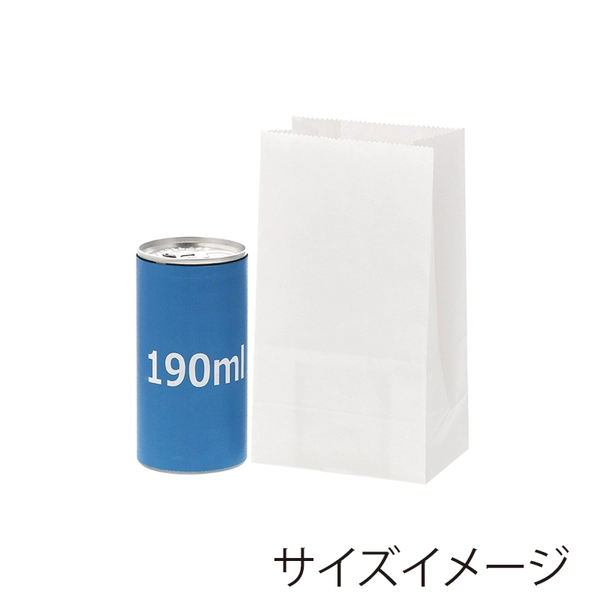 【HEIKO】NF(ノンフッ素)耐油角底袋 9-6 白無地 100枚×20 (2000枚)