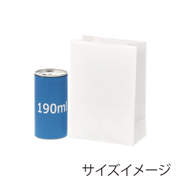 【HEIKO】NF(ノンフッ素)耐油角底袋 11-6 白無地 100枚