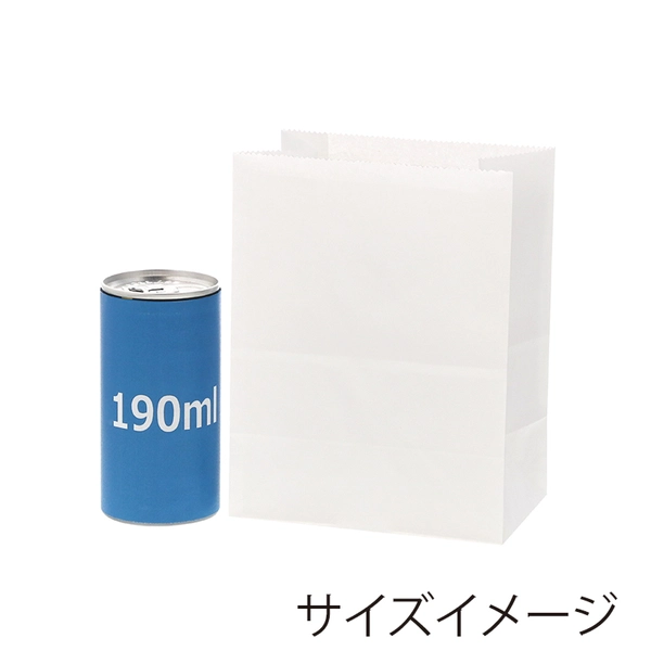 【HEIKO】NF(ノンフッ素)耐油角底袋 13-8 白無地 100枚