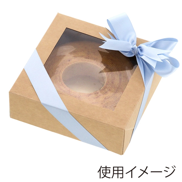 【HEIKO】窓付きランチボックス 16-16 未晒無地 10枚×40 (400個)