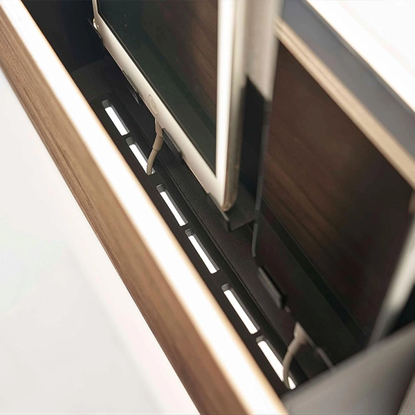 【RIN】石こうボード壁対応 タブレット&リモコンホルダー リン (ブラウン)