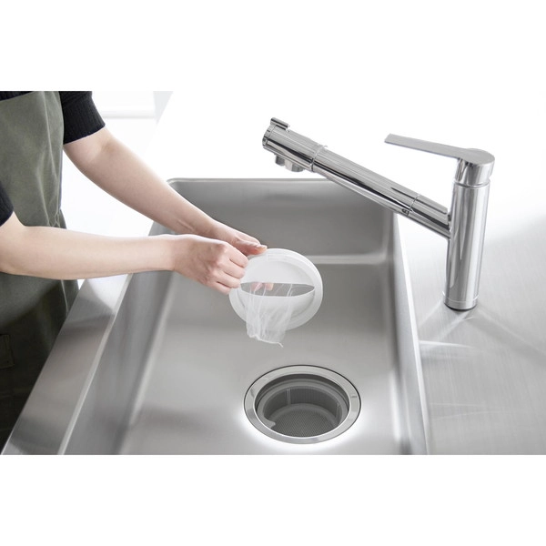 【tower】水切りネットホルダー付き排水口カバー タワー ホワイト