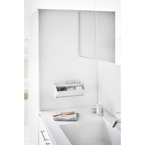 【tower】ウォール洗面収納ケース タワー 石こうボード壁対応 ホワイト