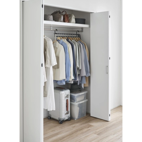 【smart】収納力アップ2段衣類ハンガー スマート W60 ブラック