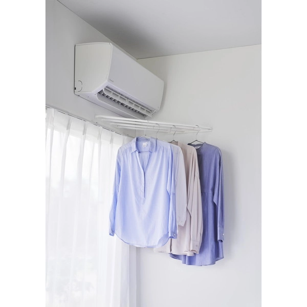 【tower】コーナーハンガーラック タワー 石こうボード壁対応 ホワイト