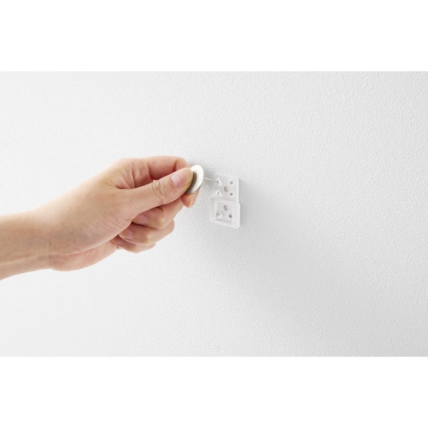 【Plate】ウォール流せるトイレブラシホルダー プレート 石こうボード壁対応 ホワイト