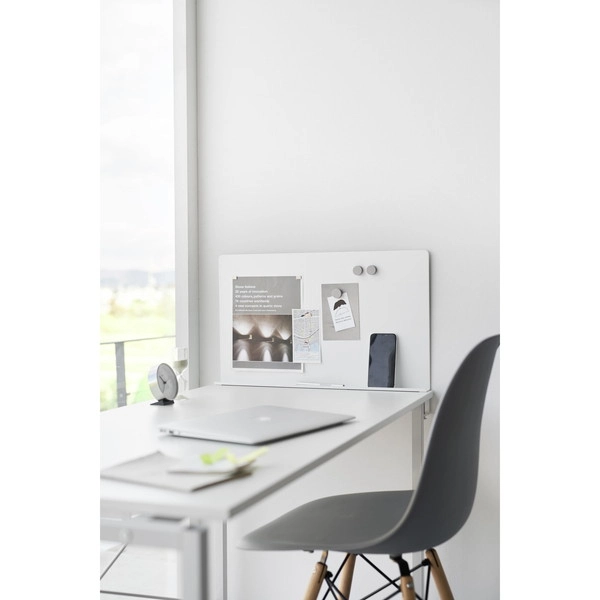 【tower】デスク横トレー付きスチールパネル タワー ホワイト