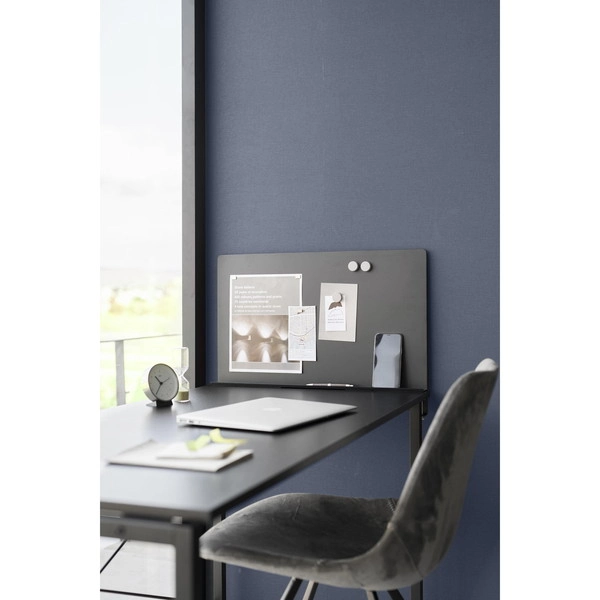 【tower】デスク横トレー付きスチールパネル タワー ブラック