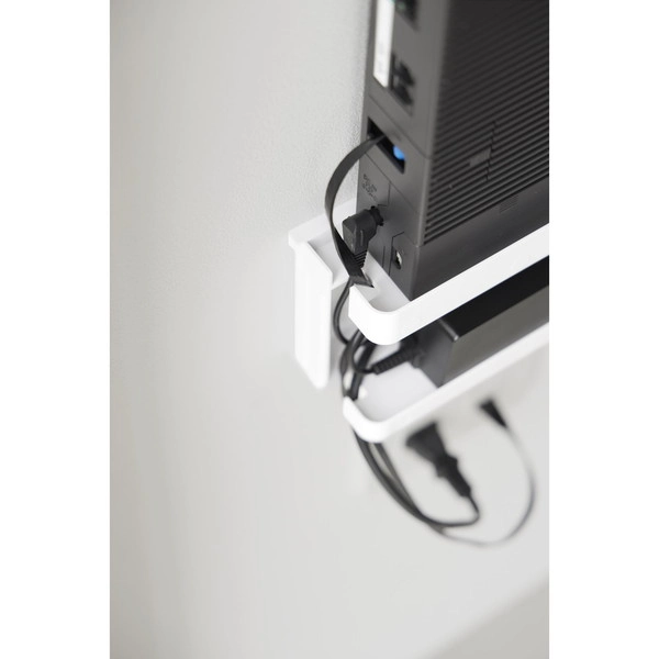 【tower】ウォール隠せるルーター収納 タワー Lサイズ 石こうボード壁対応 ホワイト