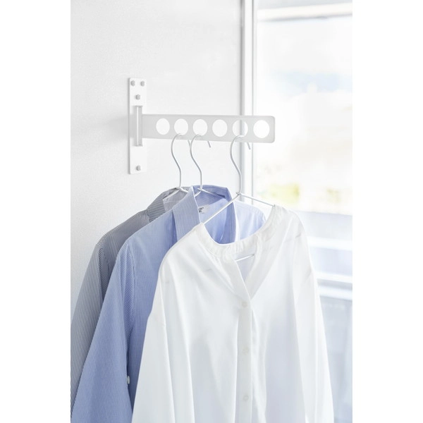 【tower】ウォール衣類ハンガー タワー 石こうボード壁対応 ホワイト