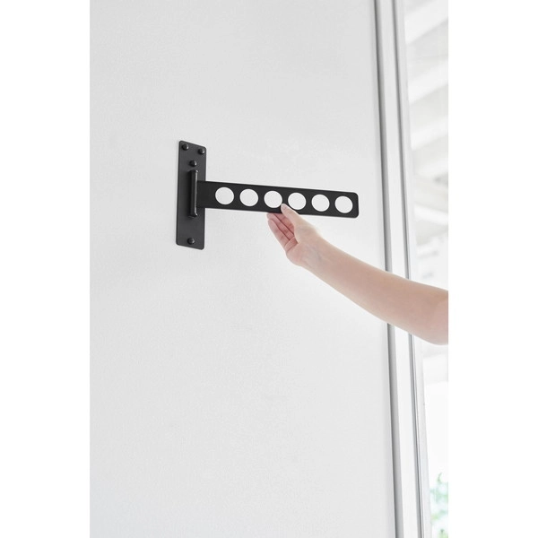 【tower】ウォール衣類ハンガー タワー 石こうボード壁対応 ブラック