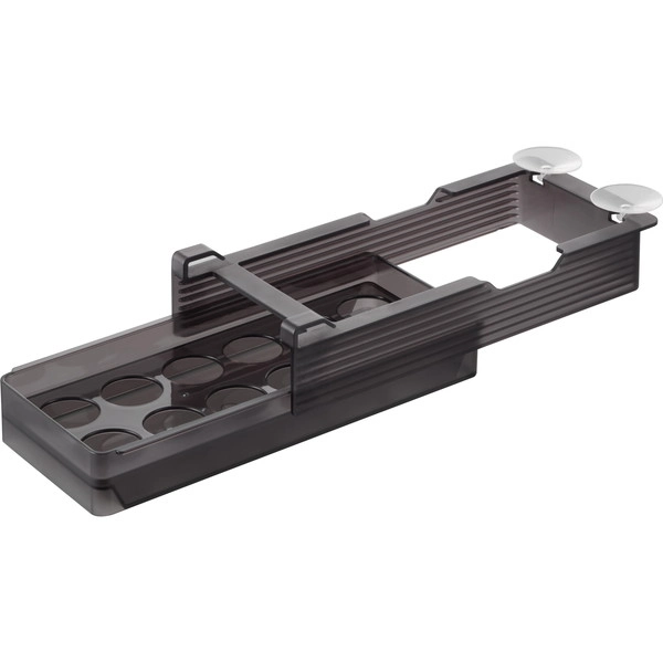 【tower】冷蔵庫中棚下高さ調節卵ラック タワー S ブラック