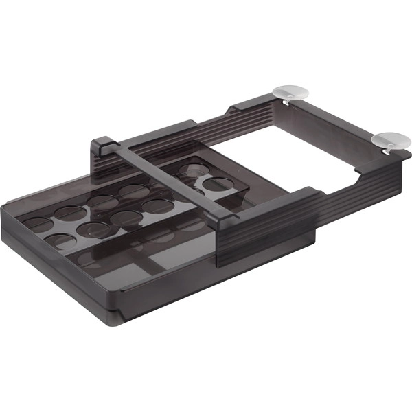 【tower】冷蔵庫中棚下高さ調節卵ラック タワー L ブラック