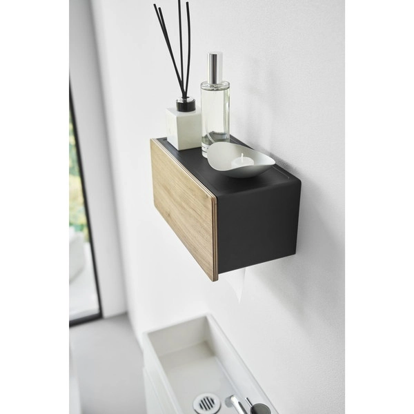 【RIN】ウォールペーパータオルディスペンサー リン 石こうボード壁対応 ブラウン