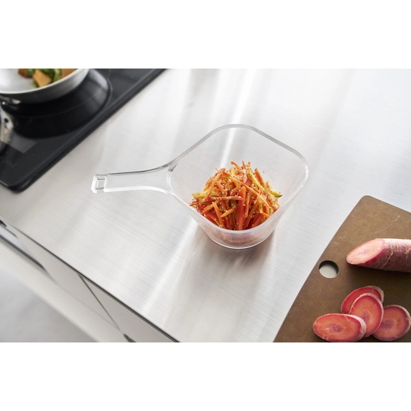 【tower】電子レンジ対応洗いやすいハンドル付き下ごしらえボウル タワー L クリア