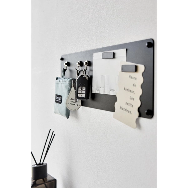 【tower】ウォールプリントスチールパネル タワー S 石こうボード壁対応 ブラック