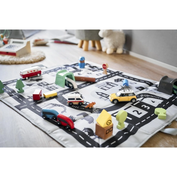 【tower】プレイマットにもなるおもちゃ収納 タワー ライトグレー