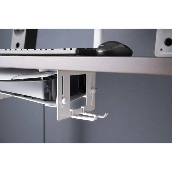 【smart】可動式デスク下ゲーム機ホルダー スマート ホワイト