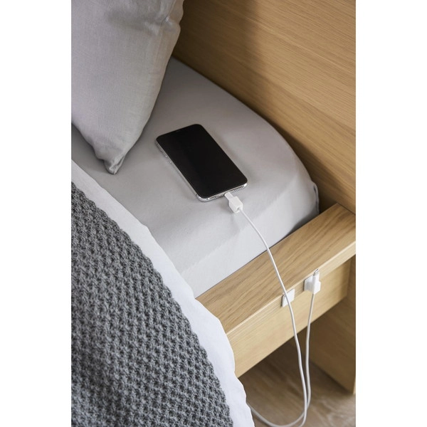 【smart】テープで貼り付けるマグネットケーブルホルダー スマート 5個組 ホワイト