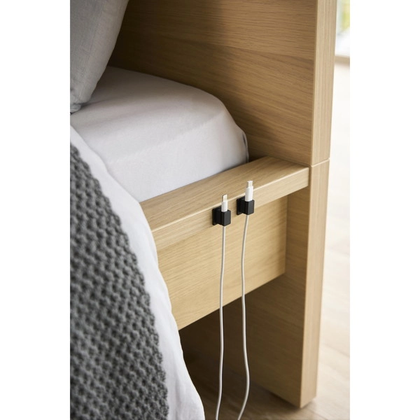 【smart】テープで貼り付けるマグネットケーブルホルダー スマート 5個組 ブラック