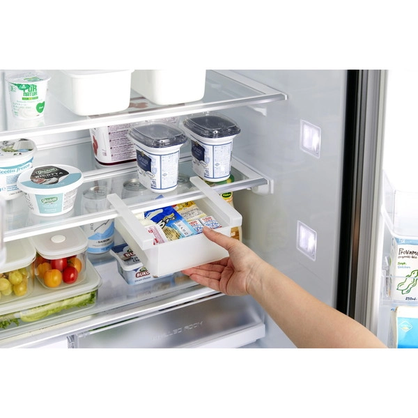 【tower】冷蔵庫中棚下伸縮ラック タワー ホワイト