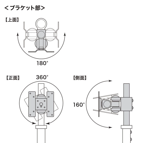 液晶モニタスタンド シルバー CR-LAST1