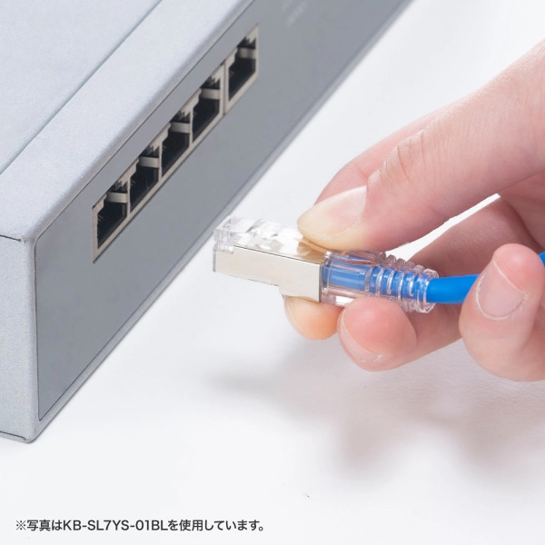 カテゴリ7LANケーブル(スリム、やわらか、ツメ折れ防止コネクタ) ホワイト KB-SL7YS-02W