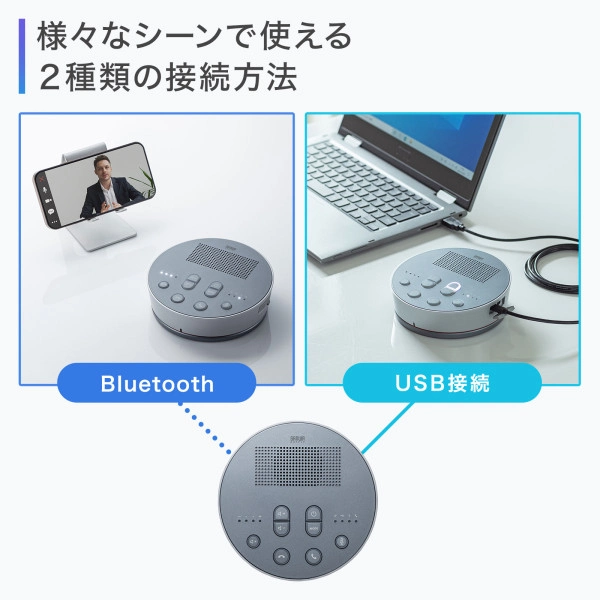 Bluetooth会議スピーカーフォン MM-BTMSP3