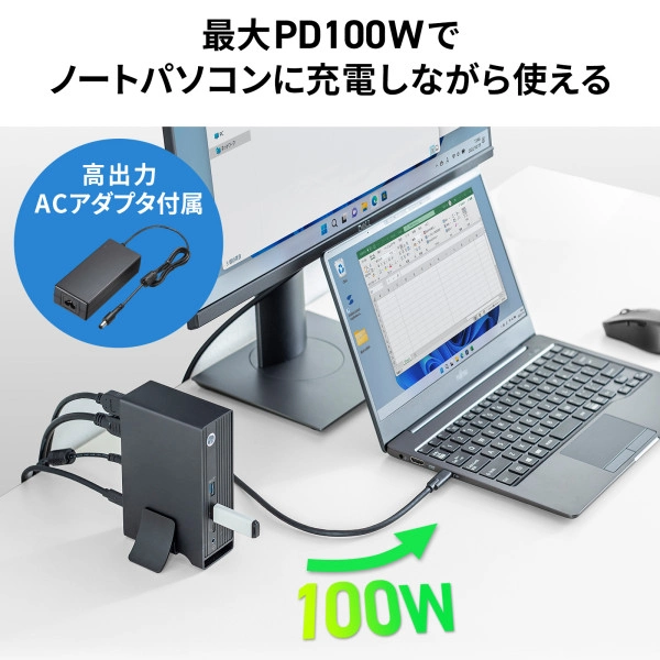 USB Type-Cドッキングステーション（3画面出力対応） USB-CVDK11