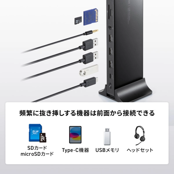 ドッキングステーション（4K・HDMI×2画面出力・ACアダプタ付） USB-CVDK16