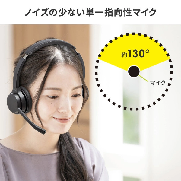 Bluetoothヘッドセット（両耳タイプ・単一指向性） MM-BTSH62BK